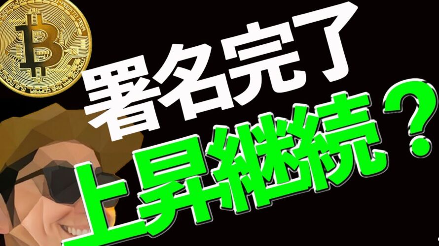 署名完了‼️今後ビットコインは上がり続けるのか?