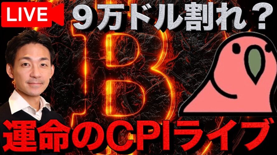 【ライブ】仮想通貨は持ち堪えられるのか?CPI悪化でBTC9万ドル下抜けの可能性?今日もNishiさん @Nishi8maru をお迎えしてライブを22時から開始。 👇生放送のリンクはコメント欄