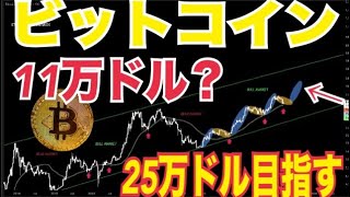 ビットコイン7万6500ドルより11万ドル到達の可能性!?そこから振り返らず25万ドルを目指す!?
