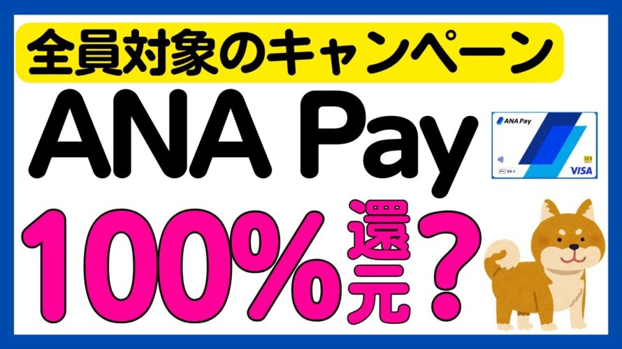【ANA Pay】全員対象!対象者は参加必須のお得キャンペーン