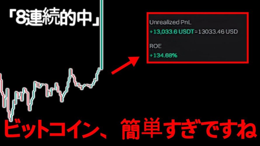 【驚異の的中率】ビットコイン、予想通りの展開中。今後は「こう」動きます。