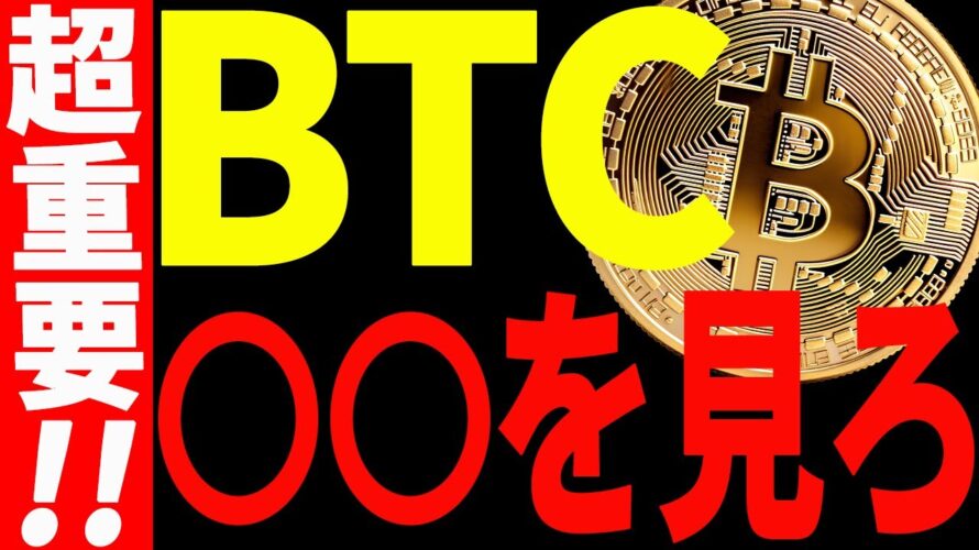 【仮想通貨】ビットコインはこれからが超重要局面!今後の方向性は〇〇での値動きで決まります!