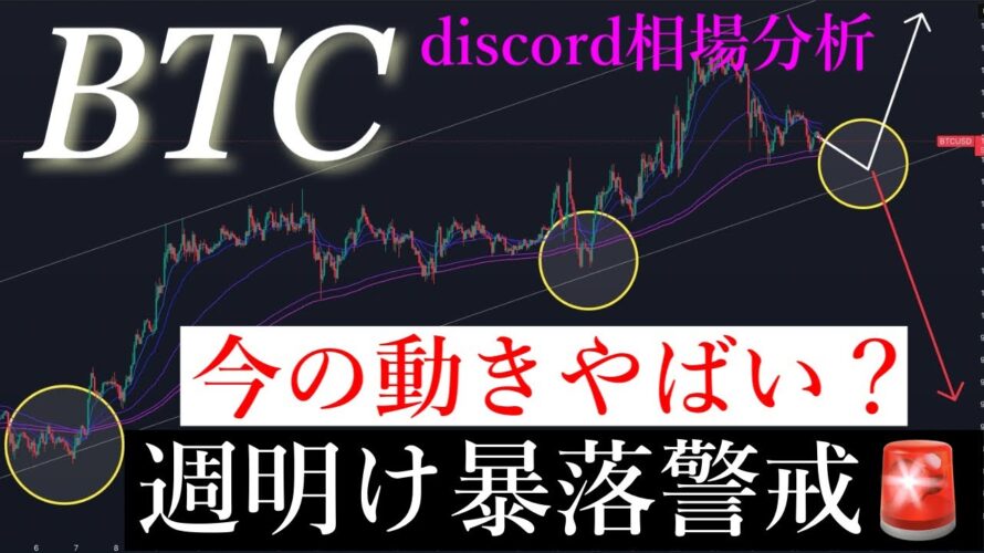 ⚠️週明け暴落?!ビットコイン今の動きやばい理由解説。BTCUSD