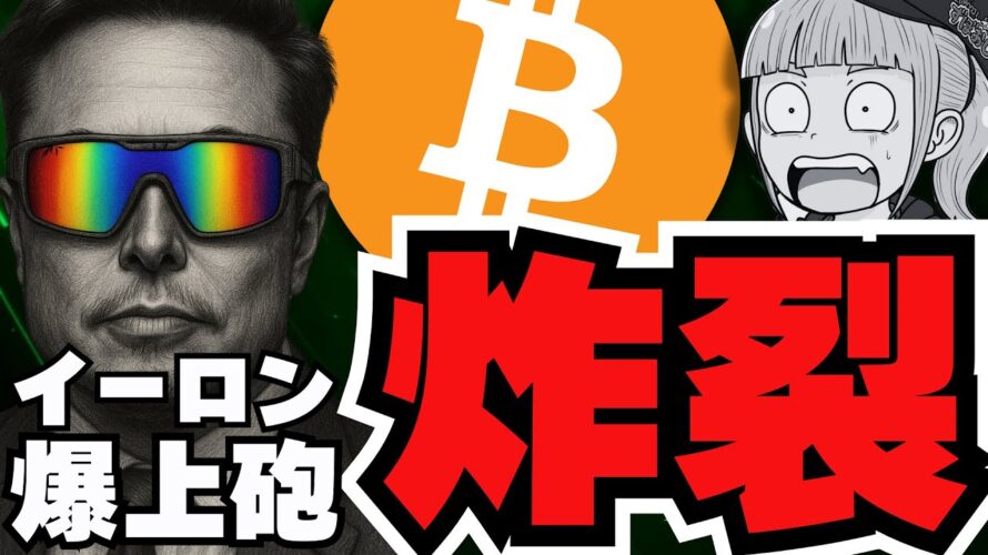 【話題】イーロン砲炸裂！仮想通貨バブル来るか／ビットコイン金利据え置きだが強気／ソラナの構造的欠陥について説明！XRPは？