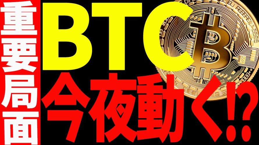 【仮想通貨】ビットコイン今夜動く⁉︎爆上げor急落⁉︎超重要局面を見逃すな！
