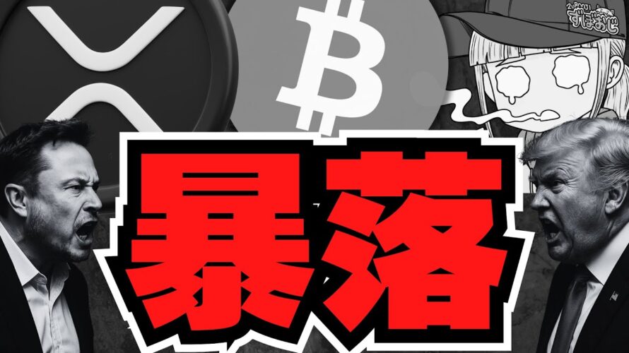【危機】ビットコイン10万ドル割れ寸前!何が起きてる?/仮想通貨バブル終了?XRPは?イーサリアムは?