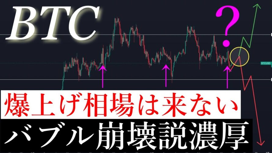 ⚠️ビットコインバブル相場は来ない。2025年後半暴落か。BTCUSD