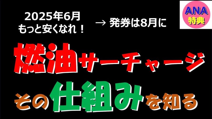 【ANAマイル】緊急値下げ!なぜ? 特典航空券にも附加される燃油サーチャージ、2025年8~9月分が更に大幅減額! ANA国際線航空券を購入するなら8月1日以降に発券!