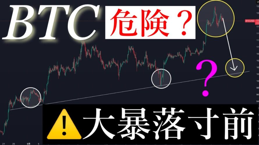 ⚠️大暴落寸前?!ビットコインバやばいか。BTCUSD