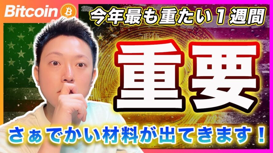 【重たい1週間】ビットコイン・来週の材料で下半期のトレンドが決まると思います。チェックポイントを押さえておいてください。【最新の仮想通貨分析を公開】