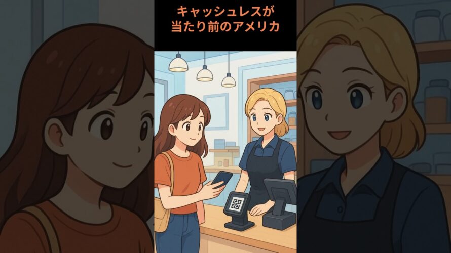 現金VS.キャッシュレス!日本とアメリカ、支払い文化の違いをアニメで比較してみた!#キャッシュレス #アニメ比較 #日米文化
