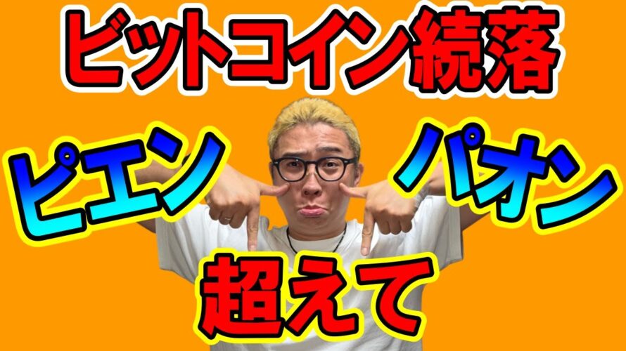 ビットコイン続落！今の下落を楽しめてますか？【 仮想通貨チャート分析】 #ビットコイン #仮想通貨 #暗号資産 #テクニカル分析