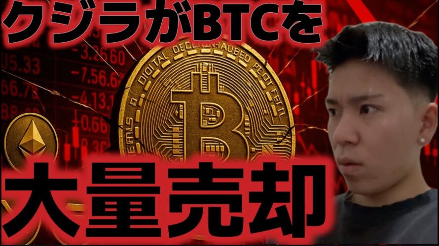 クジラがビットコインを過去1年で最大級の売却をしてる。ビットコインの今後の展開は！？