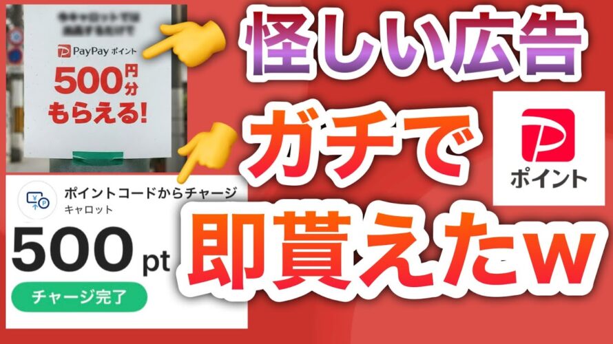 【ガチ検証】ただの神キャンペーンでした。本当に即PayPay500p貰えた件