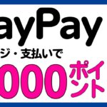 【PayPay】チャージ＆支払いでPayPayポイントがもらえるキャンペーン