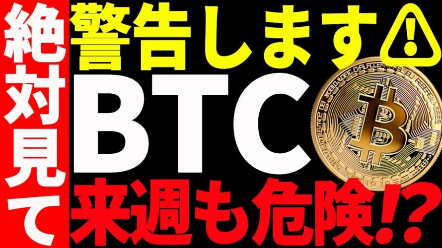 【仮想通貨】ビットコイン来週も危険⁉私の今後の見解はズバリ○○です！