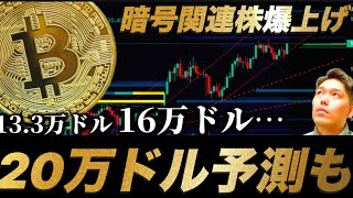 【バブル】ビットコイン年末20万ドル予測と暗号資産関連株の爆上げ。米雇用統計延期も警戒要素はまだ有り?PerpDEXアルトの現状