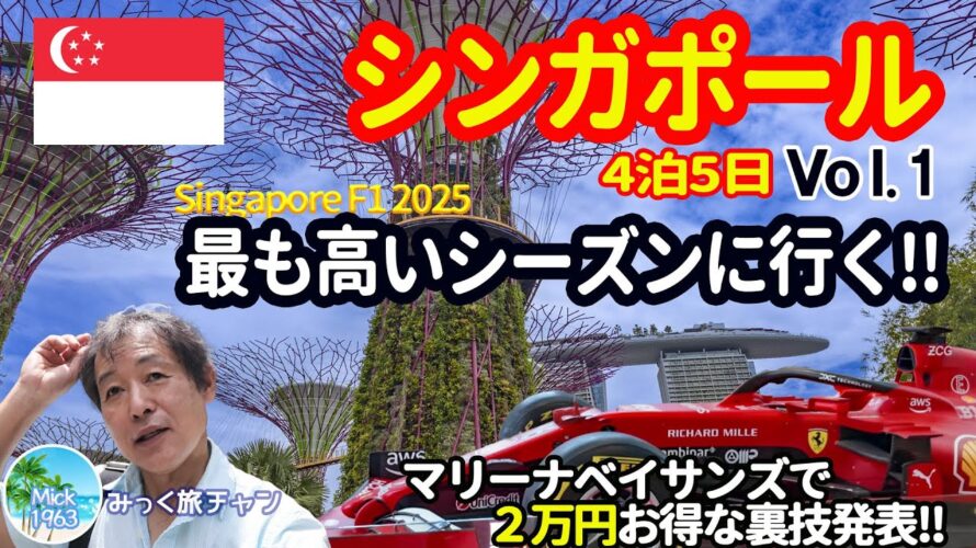 ✈️子連れ特典旅行!シンガポール初日にF1会場に潜入!? Gardens by the Bayと大観覧車🎡特典情報満載