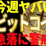 【仮想通貨】ビットコインは今週警戒⁉急落が来た際の注目ポイントを共有します!