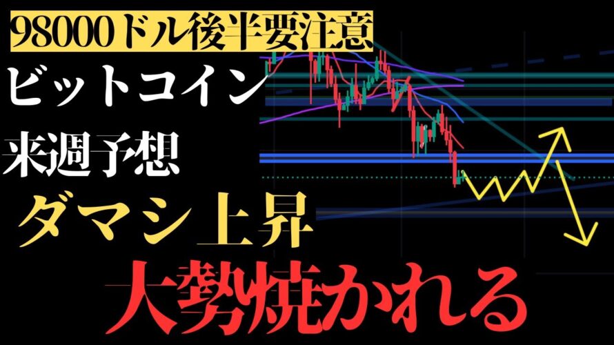 【週明け予想】ビットコイン乱高下で退場者続出。12月の買い場までにどんなトレードを心がけるべきか解説：BTCUSD