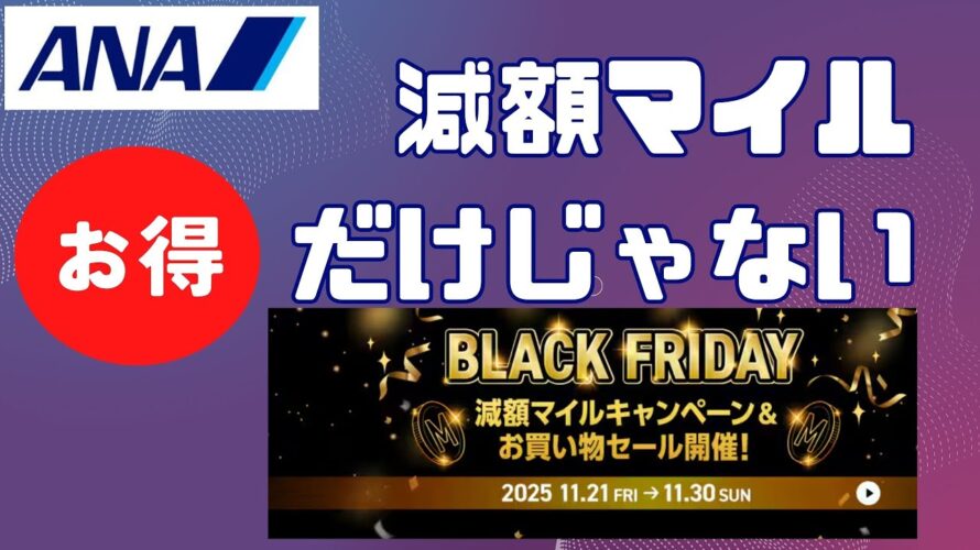 ANAブラックフライデー　減額マイルキャンペーン　ANAモール　超お得