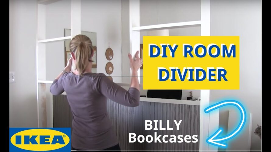 Create a home office with this DIY room divider IKEA Billy Bookcase hack