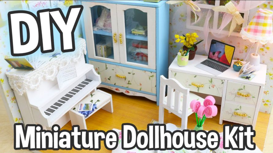 DIY Miniature Dollhouse Kit Cute Room with Working Lights!  Hemiola’s Roombox