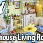 DIY Miniature Dollhouse Kit Cute Living Room Roombox with Working Lights! / Relaxing Crafts