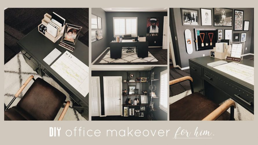 DIY Office Makeover | Masculine + Moody