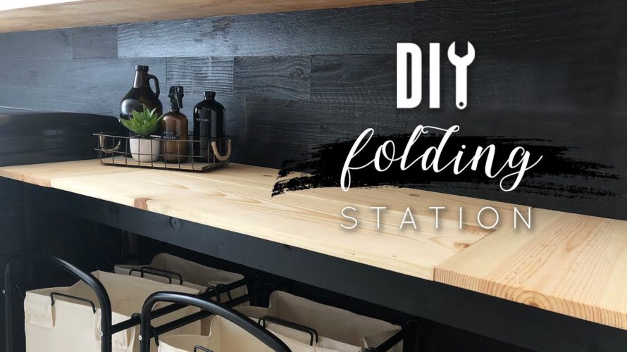 DIY Folding Station for Laundry Room