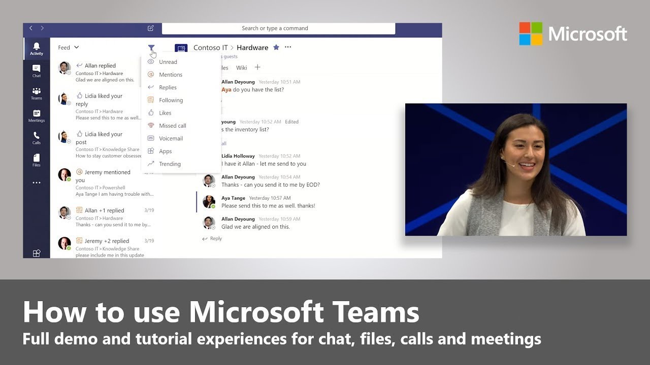 How to use Microsoft Teams, a demo tutorial