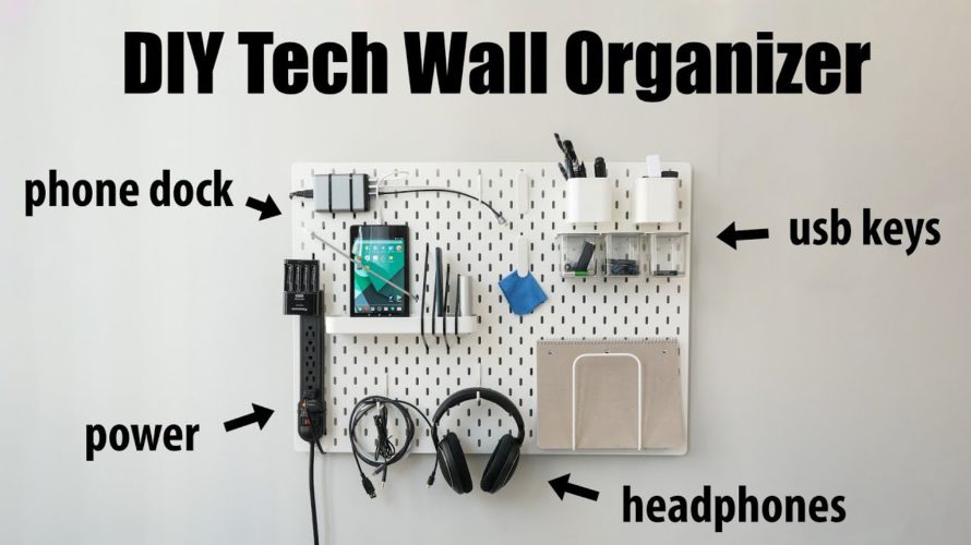 DIY Tech Wall Organizer – IKEA Skadis