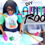 DIY – How to Make: Doll Laundry Room with REAL Working Washing Machine