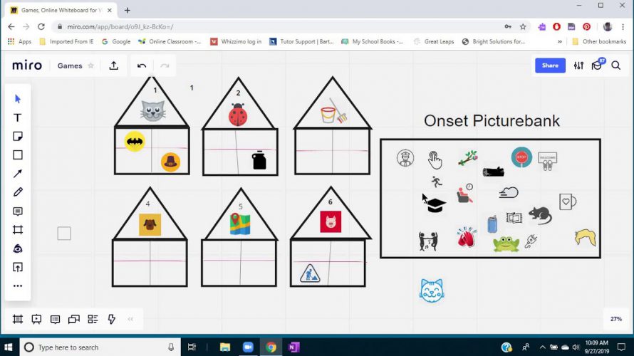 A Sample Whiteboard and Games in Miro