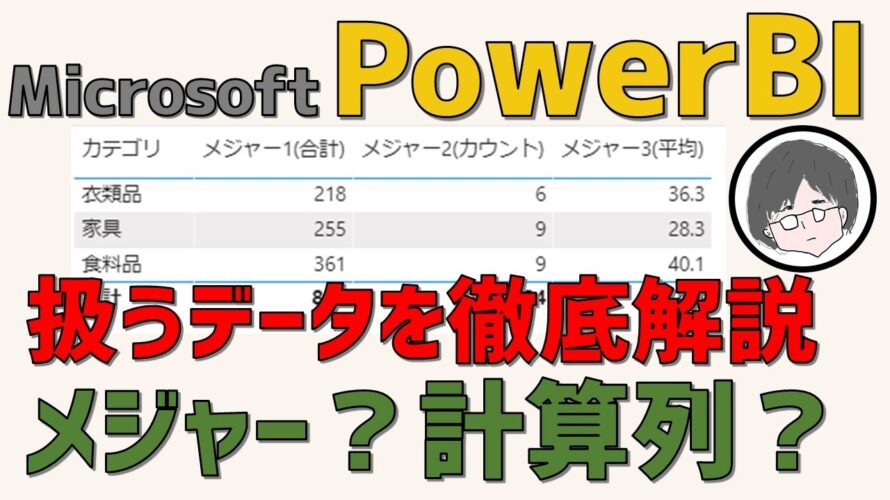 【初級脱出】PowerBIで扱うデータの種類について徹底解説【メジャー】