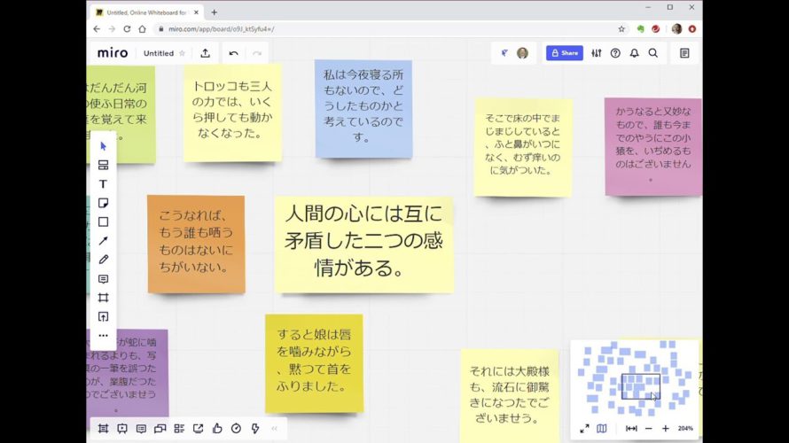 miro最初の一歩(1) 表示の拡大・縮小および移動