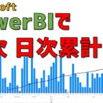 PowerBIで月次累計、日次累計グラフを作成する方法【可視化】