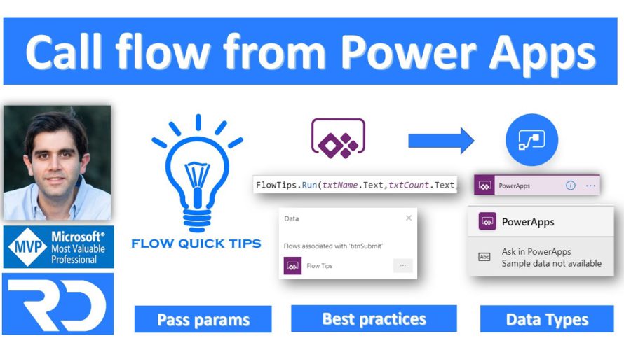 How to call a flow from Power Apps – Flow Quick Tips