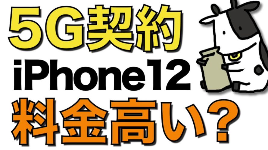 【損する】iPhone12で5Gプランを契約すると料金は高くなる?各社の5G料金をまとめて解説【au/ドコモ/ソフトバンク/楽天モバイル】