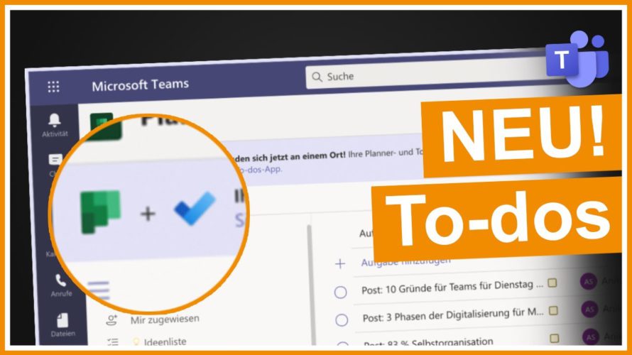 Erster Eindruck: To Do & Planner Aufgaben zentral in Teams!