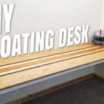 DIY Floating Desk with AWESOME Computer Cable Management! | How to | Home Office Makeover Part 1