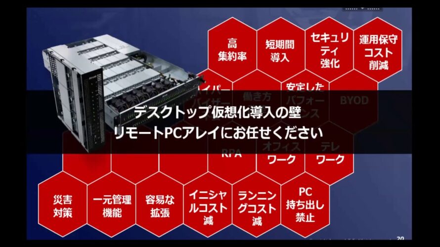 ハイパーバイザー不要の低コストVDI!リモートPCアレイ