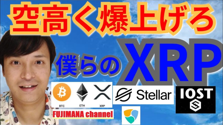 【仮想通貨ビットコイン, イーサリアム, リップル, ステラ, NEM, IOST】空高く飛べ僕らのXRP🚀🌎️