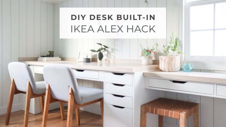 Ikea Alex Desk Hack | DIY Desk Built-in with Alex Drawers and Ekby Alex Shelves