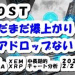仮想通貨 IOSTまだまだ爆上がり？エアドロップないだと！【2月22日】BTC/XRP/XEM/MONA中長期的チャート分析