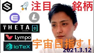 仮想通貨IOST,ENJ,XLM,LTC,LINK,THETA,LYM,IOTX2021 3 12銘柄分析