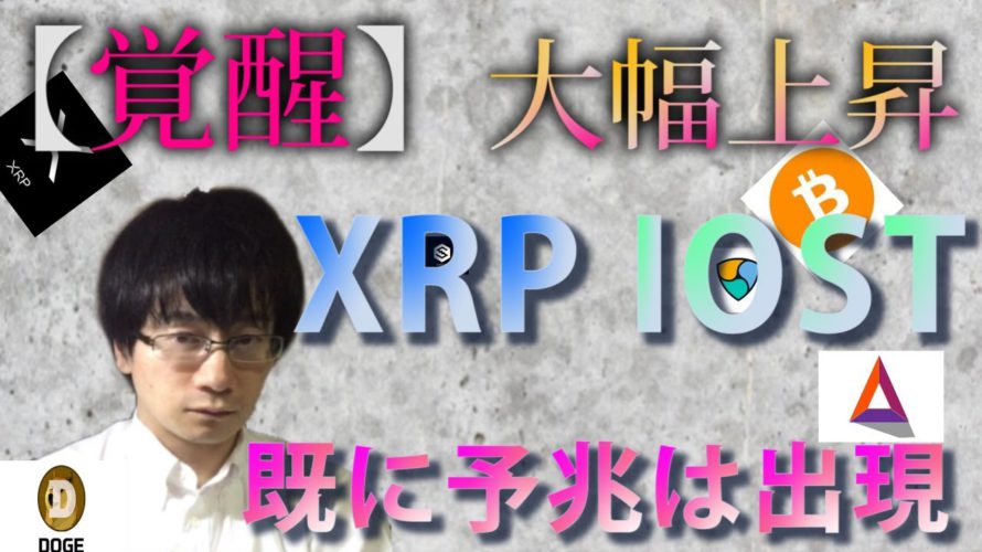 【仮想通貨ビットコイン,リップル,XEM,IOST,DOGE,BAT】XRP覚醒で大幅上昇の可能性!!