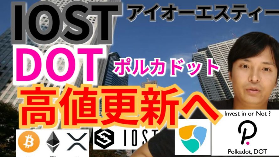 【仮想通貨BTC, ETH, XRP, IOST, NEM, DOT】IOST&ポルカドット高値更新へ‼️