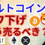 【仮想通貨BTC, ETH, XRP, XEM, IOST, SHIB】アルトコインジワ下げ⤵️もう売るべき⁉️