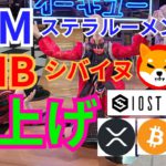 【仮想通貨BTC, ETH, XRP, XLM, IOST, SHIB】ステラルーメン&シバイヌ(shiba inu)爆上げ‼️🚀